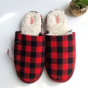 Buffalo Check Slippers Men's 11-12 Plaid Holiday Clogs Indoor Outdoor Brand New